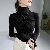 Velvet Drape Turtleneck