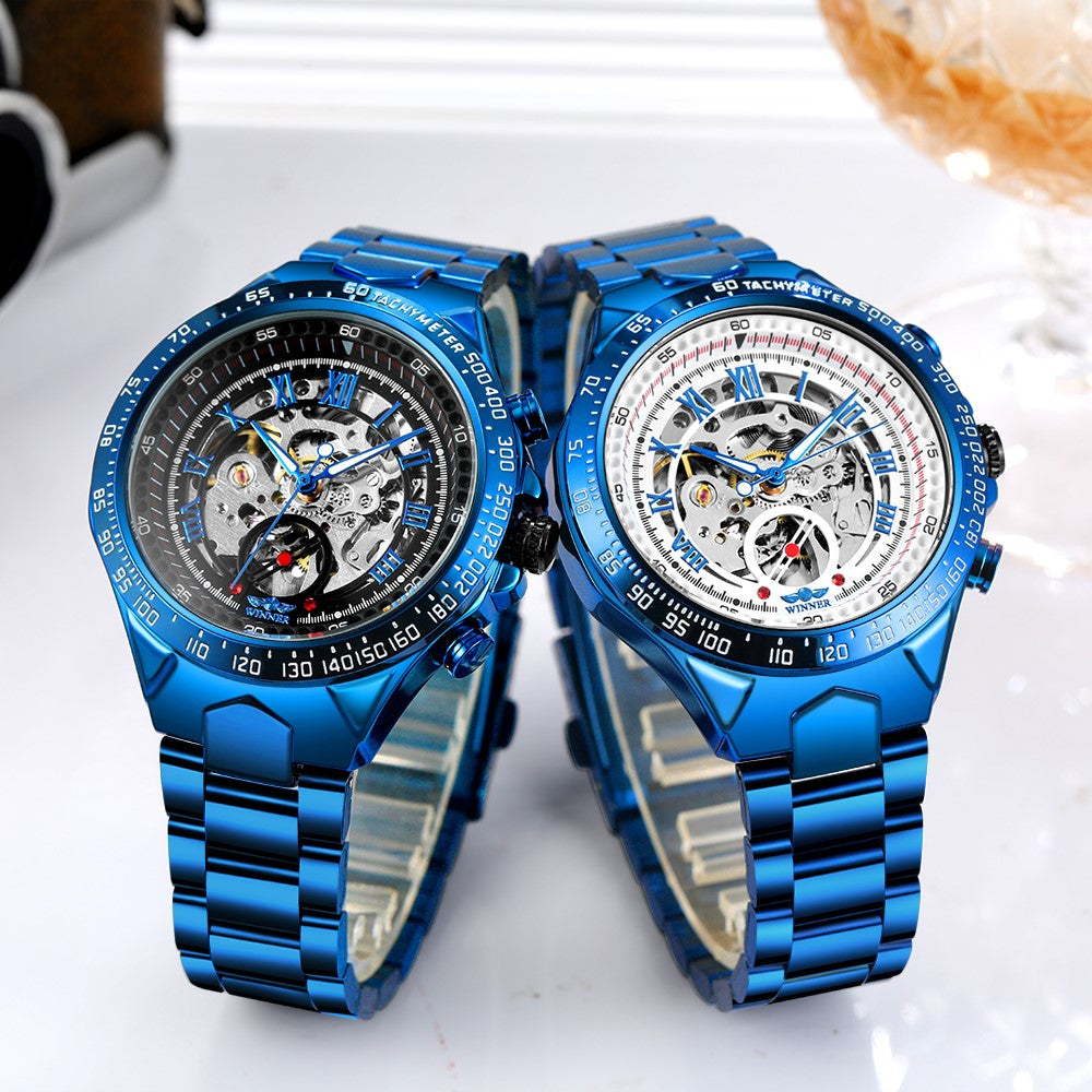 Abyss Skeleton Chronograph – Blue Steel Edition