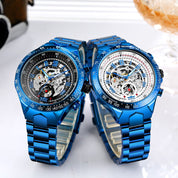 Abyss Skeleton Chronograph – Blue Steel Edition