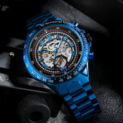 Abyss Skeleton Chronograph – Blue Steel Edition