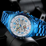 Abyss Skeleton Chronograph – Blue Steel Edition