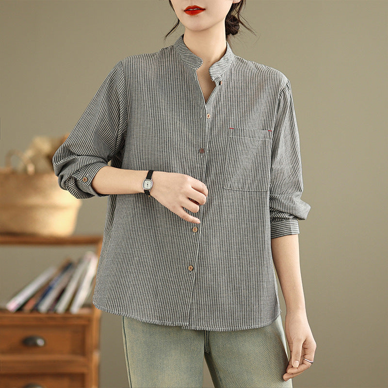 Haven Pinstripe Blouse