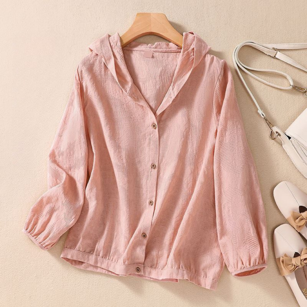 Amélie Linen Hooded Shirt