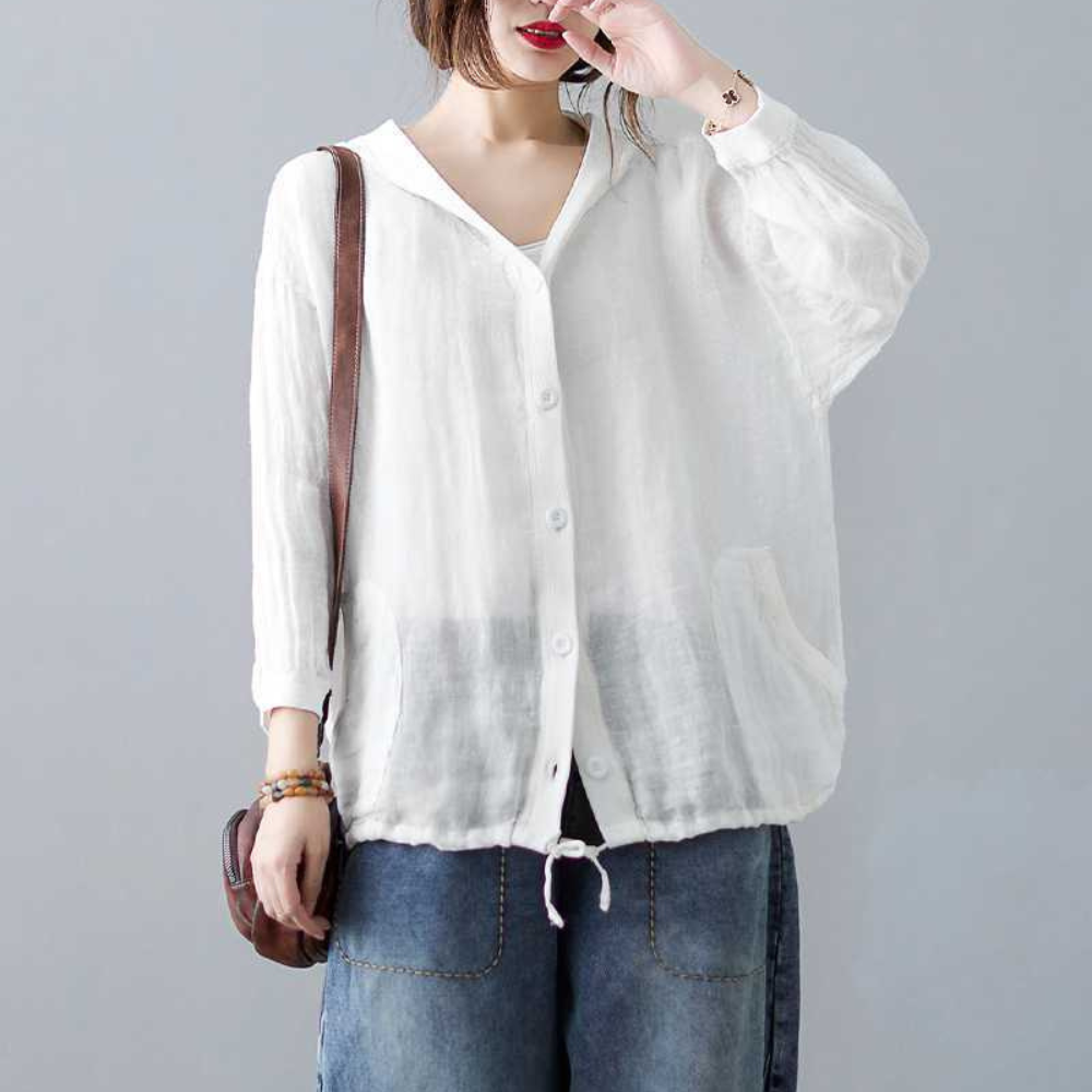 Nara Hooded Linen Layer