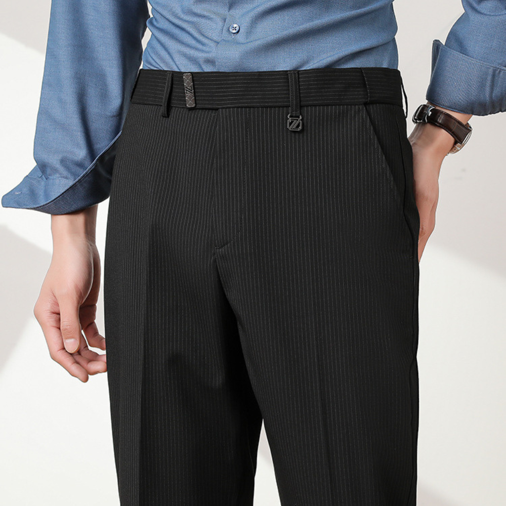 PinStretch Tapered Trousers