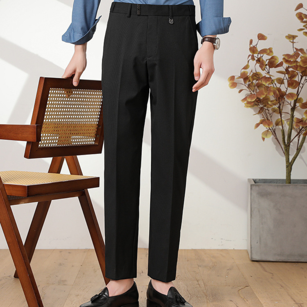 PinStretch Tapered Trousers