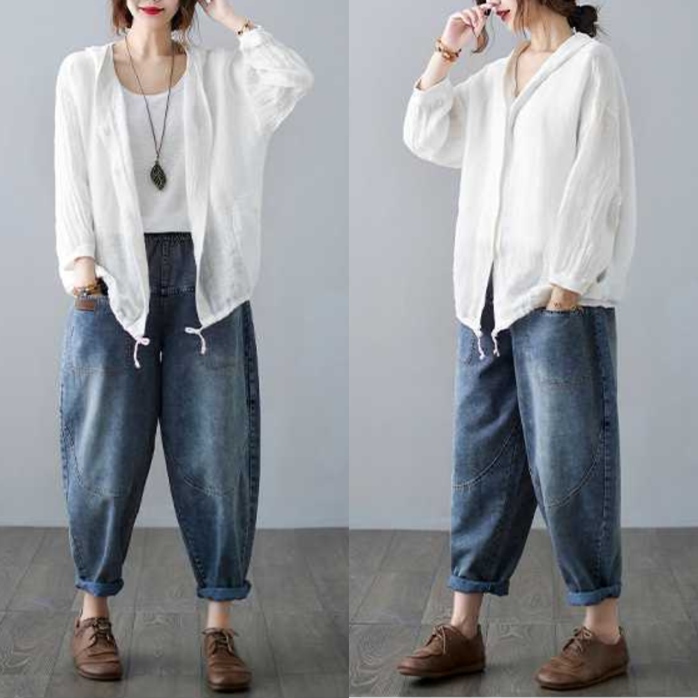 Nara Hooded Linen Layer