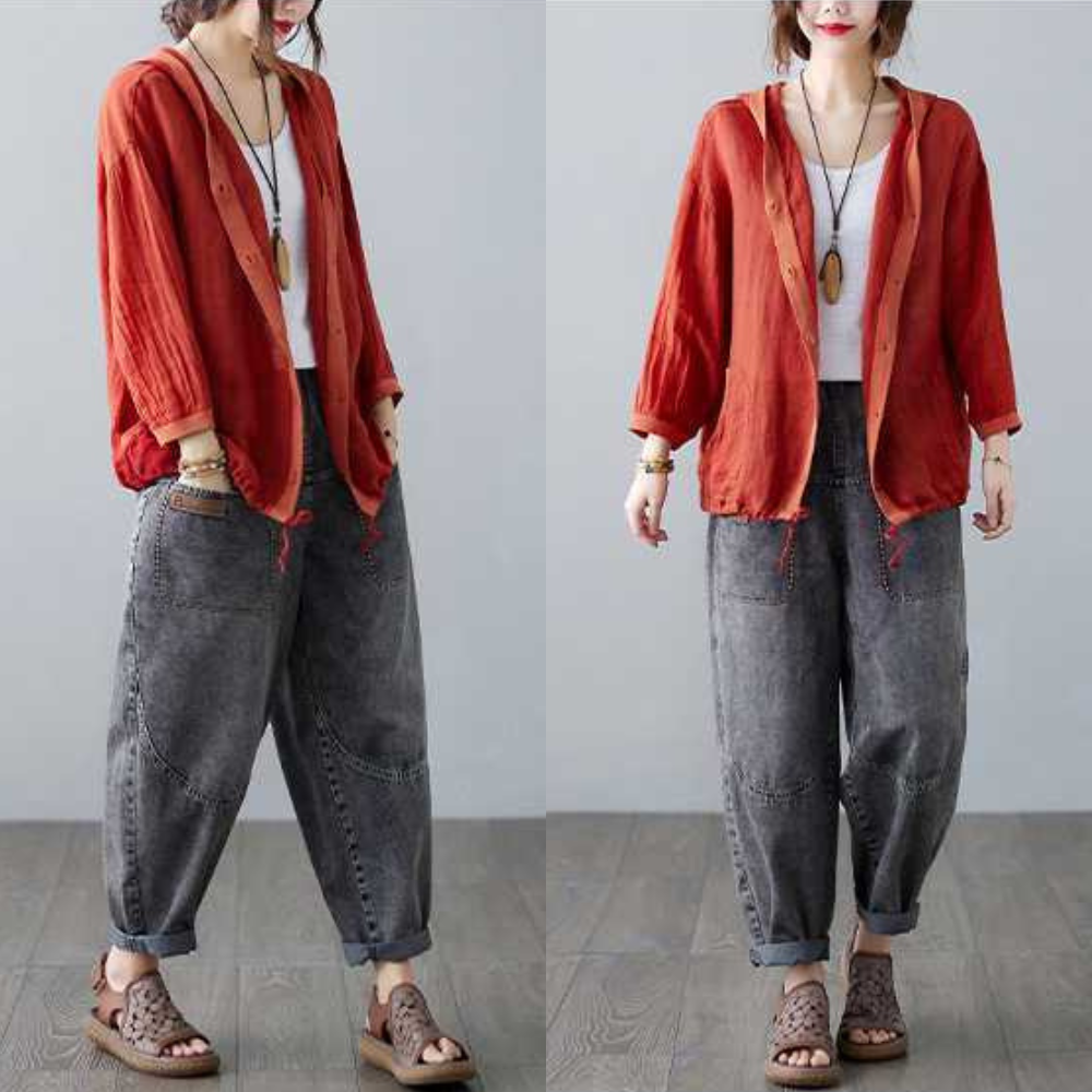 Nara Hooded Linen Layer