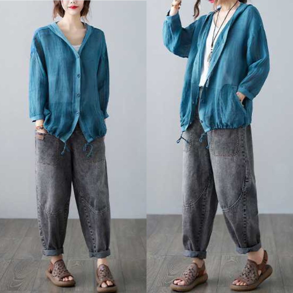 Nara Hooded Linen Layer