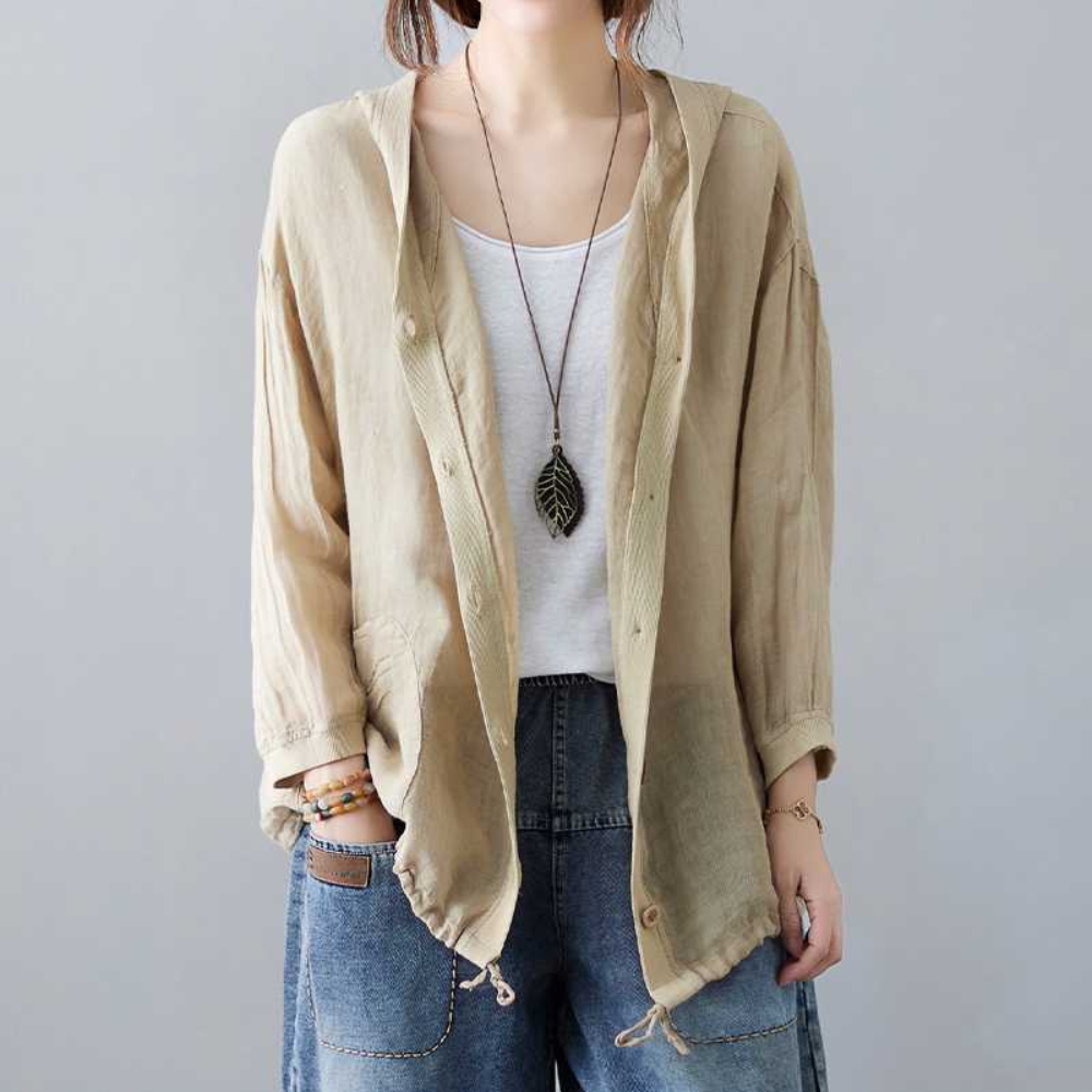 Nara Hooded Linen Layer