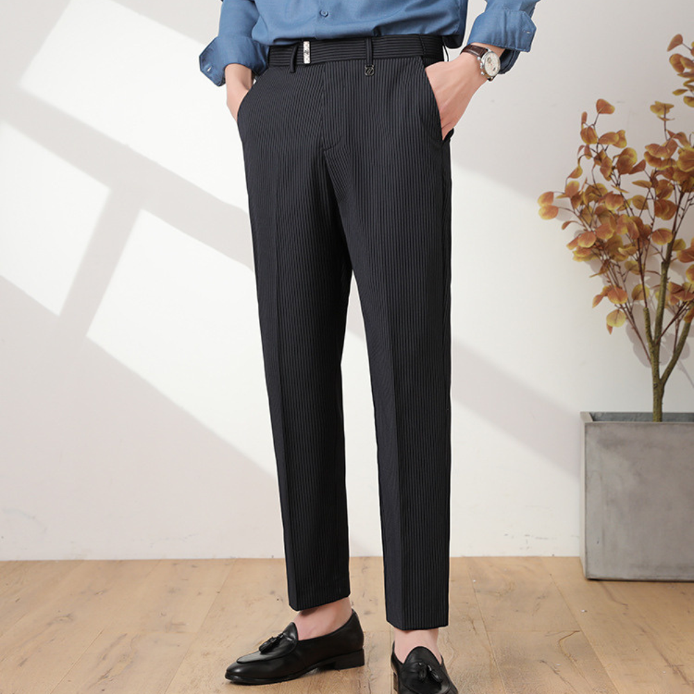 PinStretch Tapered Trousers