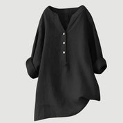 Rhea Popover Linen Blouse