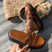 Studded Ebon Sandals