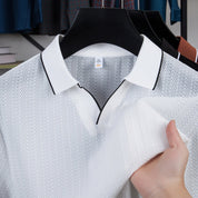 Knitted Terracotta Polo