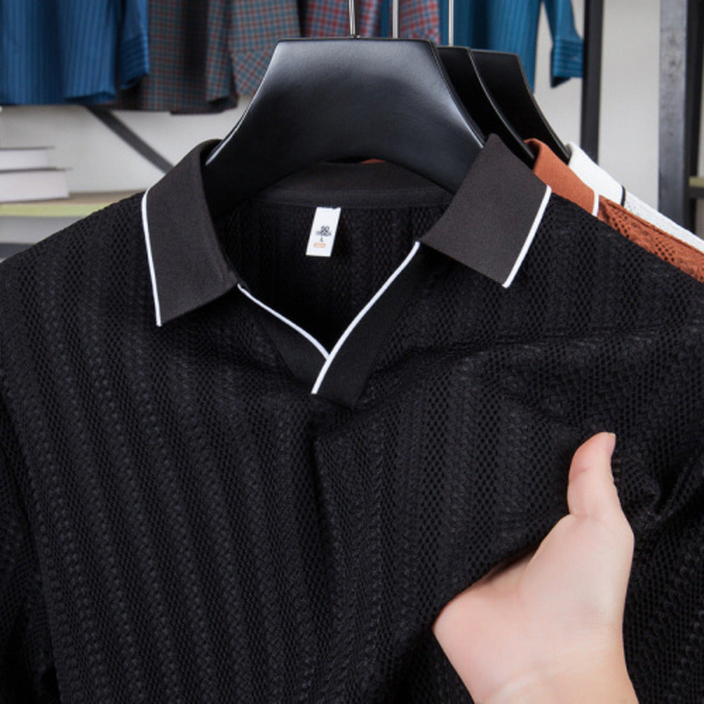Knitted Terracotta Polo