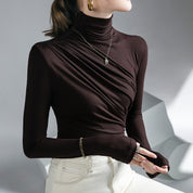 Velvet Drape Turtleneck