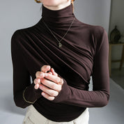 Velvet Drape Turtleneck
