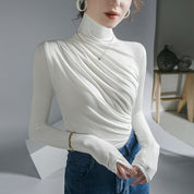 Velvet Drape Turtleneck