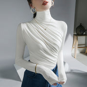 Velvet Drape Turtleneck