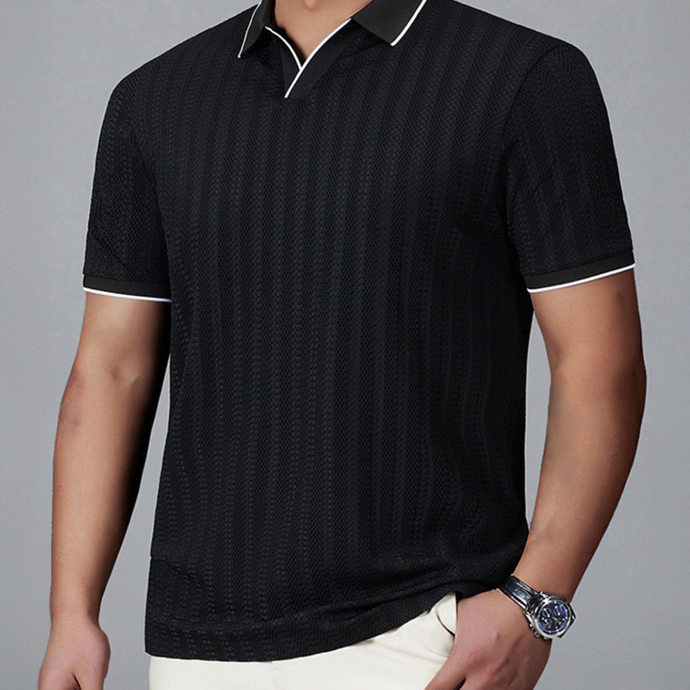 Knitted Terracotta Polo