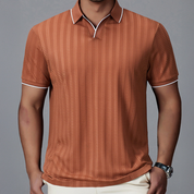 Knitted Terracotta Polo