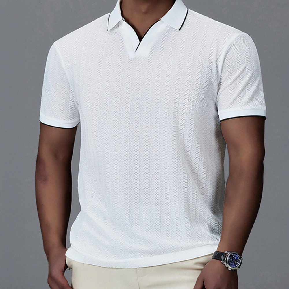 Knitted Terracotta Polo