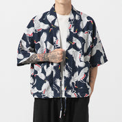 Koyo Crane Kimono