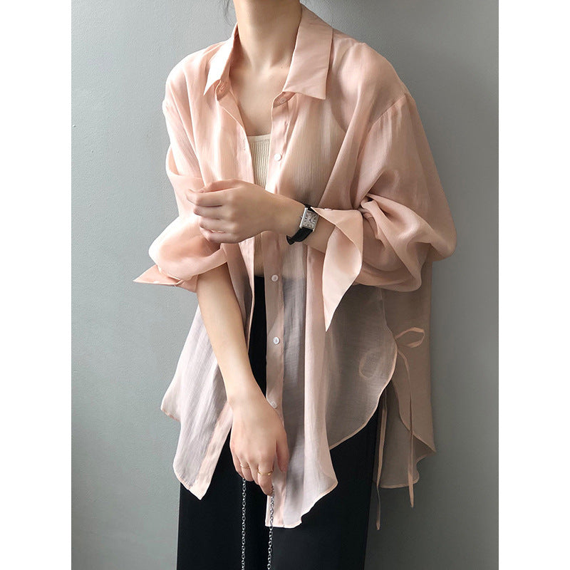 Isla Sheer Button Blouse