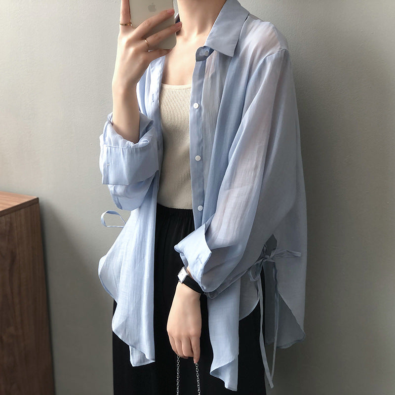Isla Sheer Button Blouse