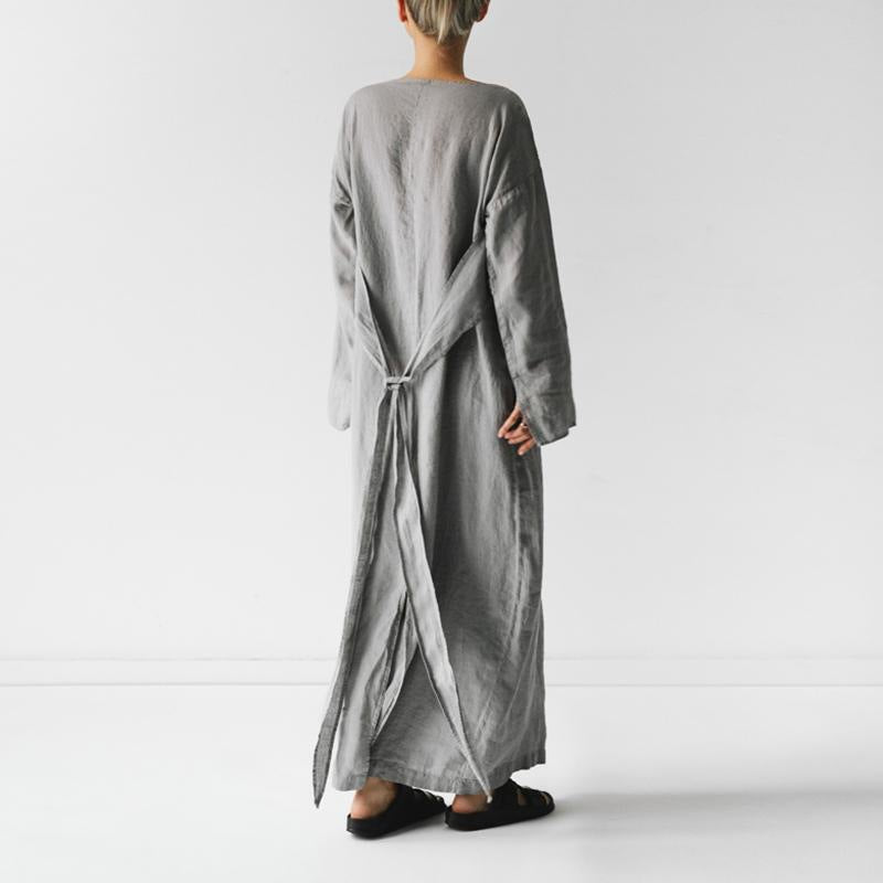 Marais Tie-Waist Linen Dress