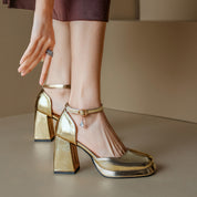 Zaria Gleam Block Heel