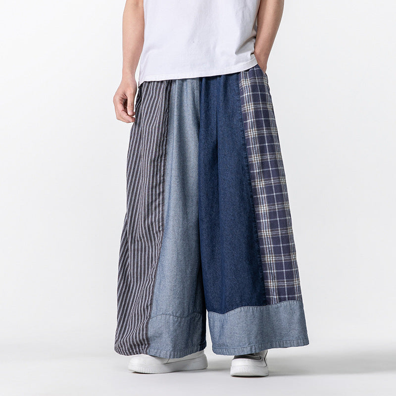 Yama Patch Wide-Leg Pants