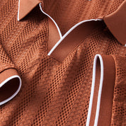 Knitted Terracotta Polo
