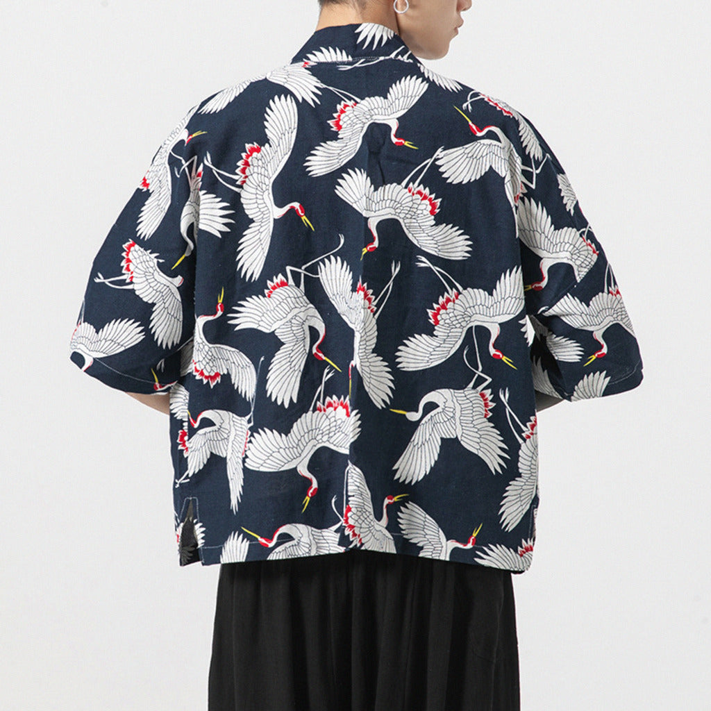 Koyo Crane Kimono