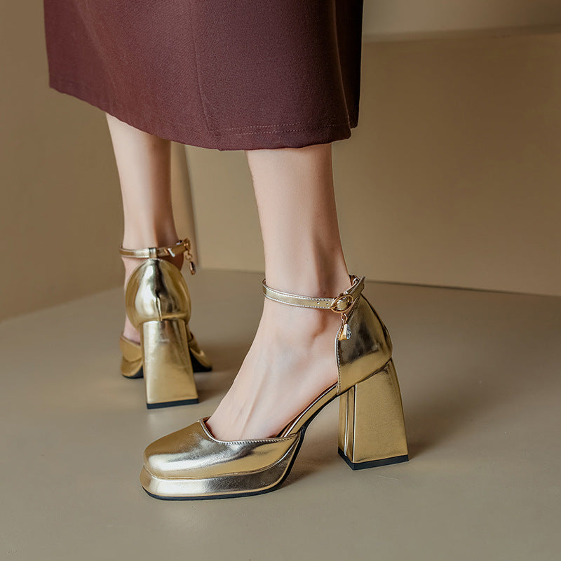 Zaria Gleam Block Heel