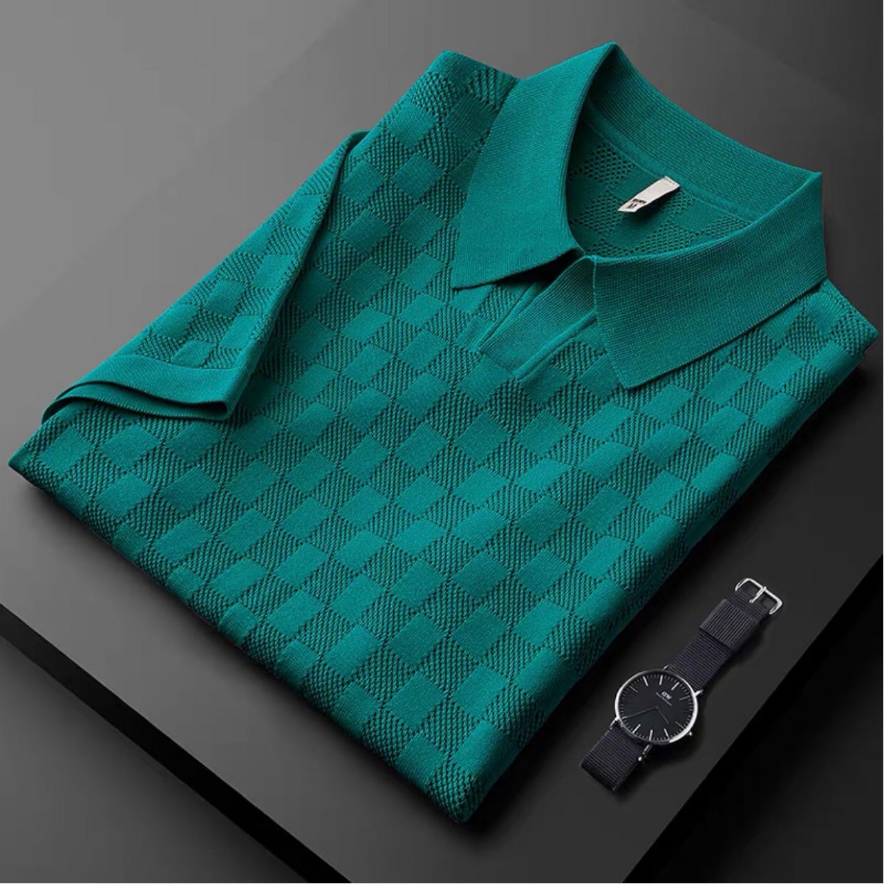 Textured Terracotta Polo