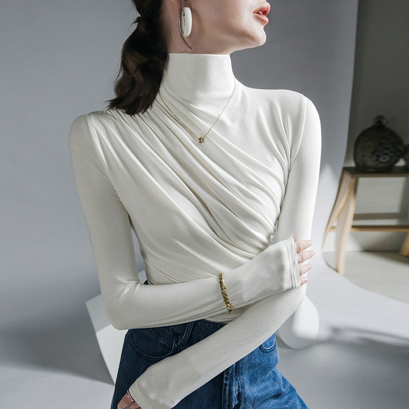 Velvet Drape Turtleneck