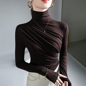 Velvet Drape Turtleneck