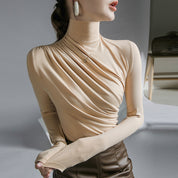 Velvet Drape Turtleneck